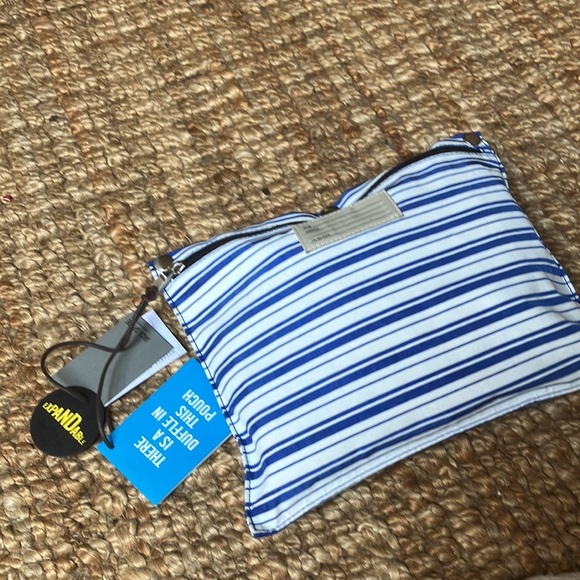 Jack Spade Duffle bag Blue  white stripe Nylon Boat sail travel  - NWT - Picture 11 of 11